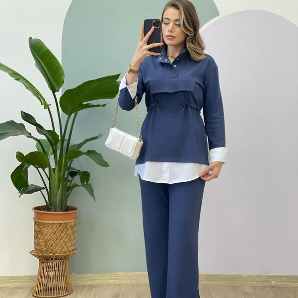 Drawstring Pocket Modest Active Set