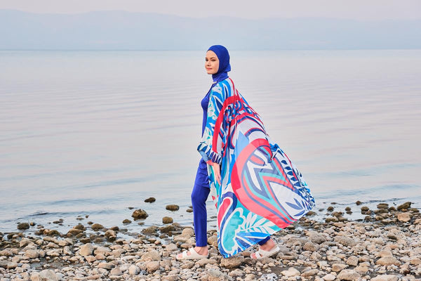  TURKISH POLYESTER MODEST SWIMSUIT swimwear burkini ملابس سباحة تركي طويل بوليستر بوركيني للمحجبات