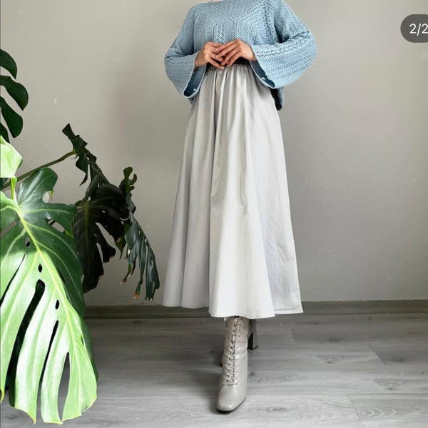 Knitted Sweater and Maxi Skirt Set