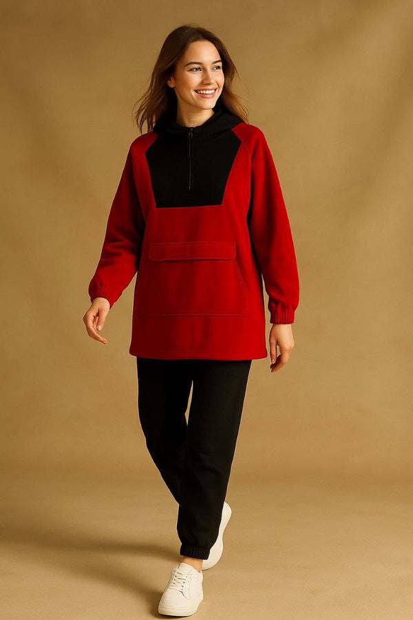 Comfortable Fleece Modest Tracksuit Set