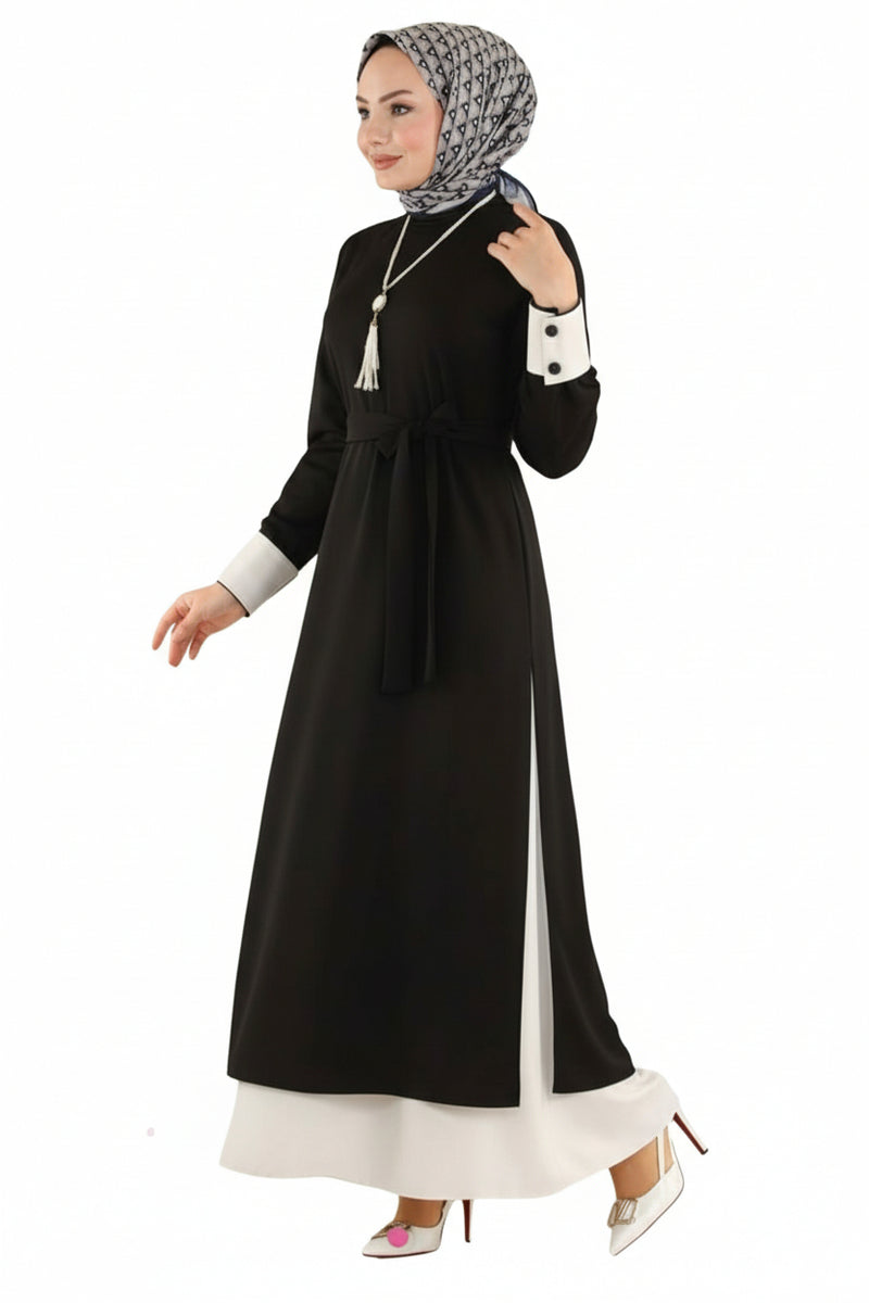 Abstract Print Maxi Dress