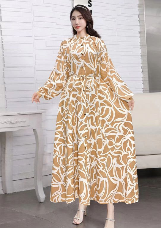 Elegant High-Neck Soft Lace Modest Dress