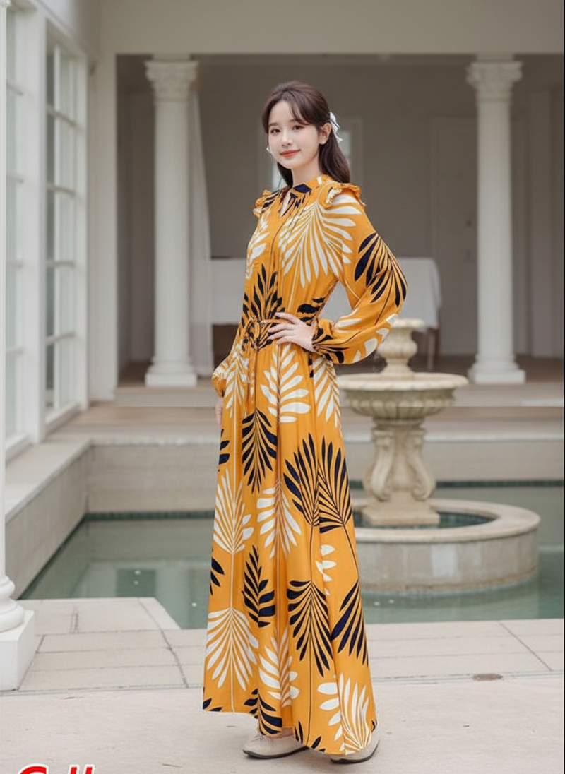 Elegant High-Neck Soft Lace Modest Dress