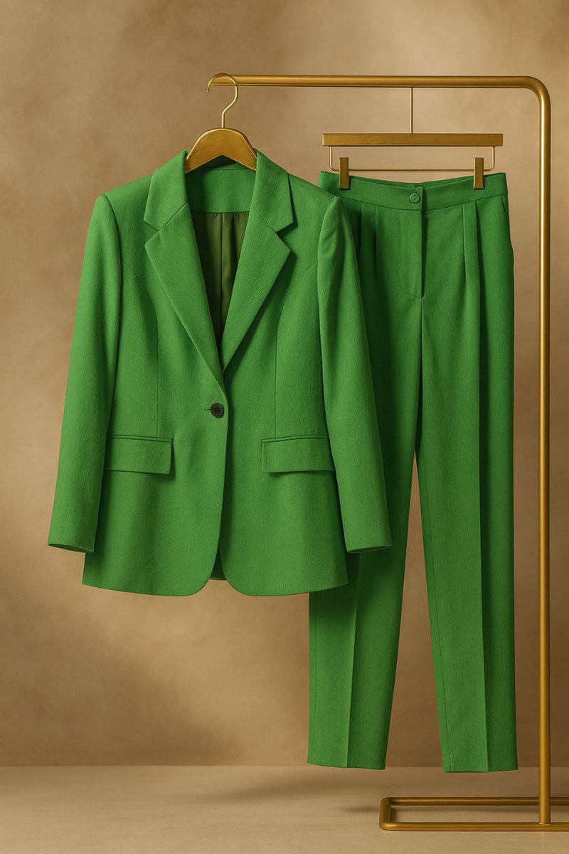 Classic Single-Button Soft-Touch Suit Set