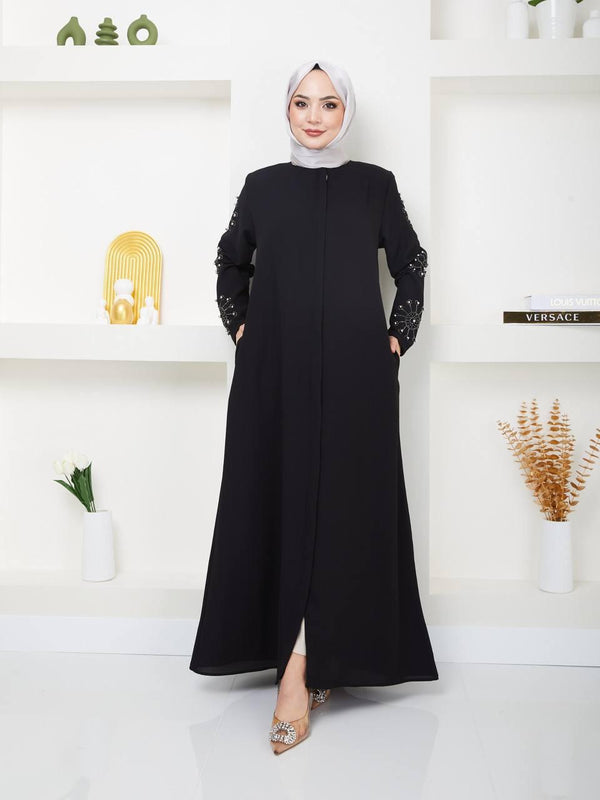 Luxury Embellished Soft-Drape Abaya