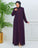 Geometric Embroidered Soft-Drape Abaya