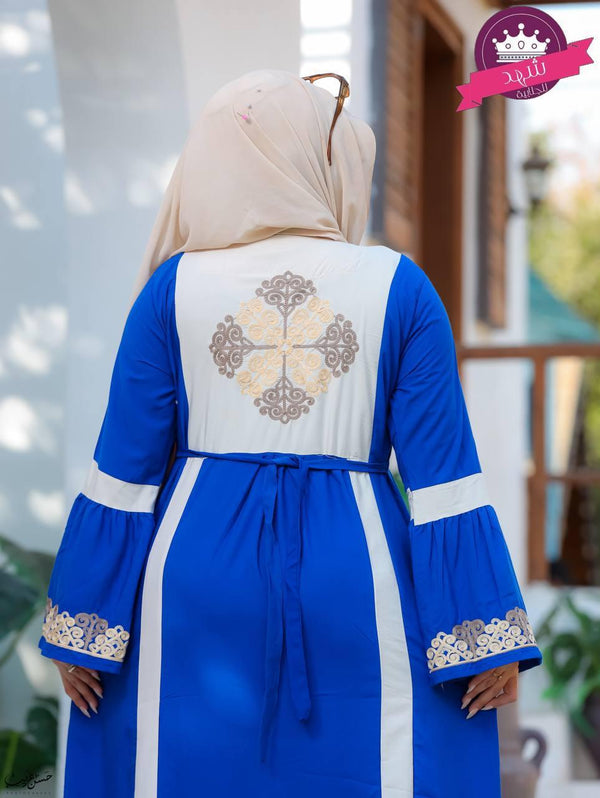 Royal Embroidered Modest Dress