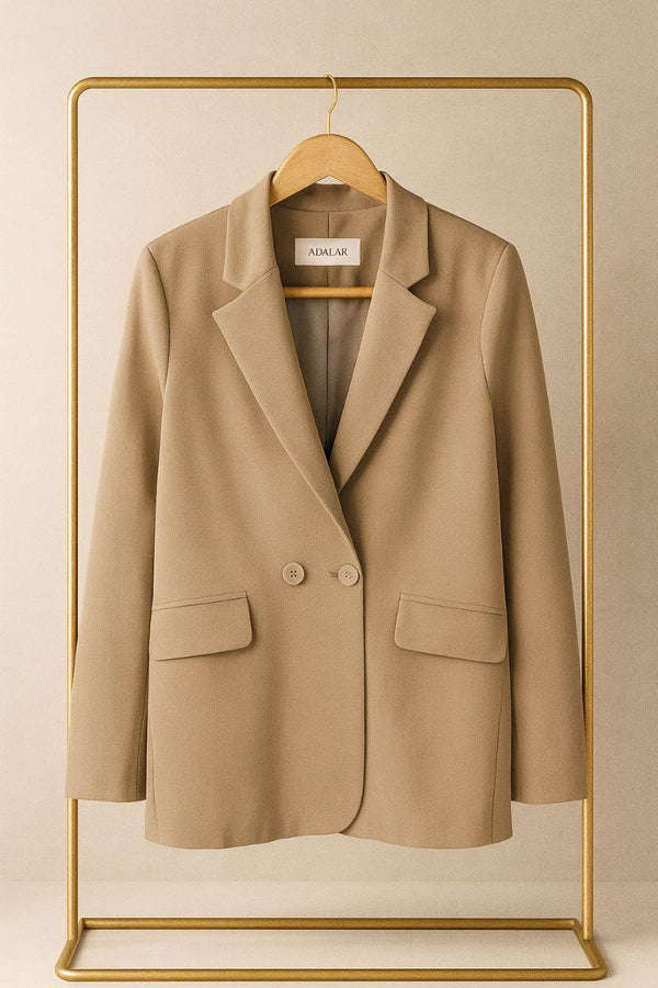 Tailored Soft-Touch Shawl Collar Blazer
