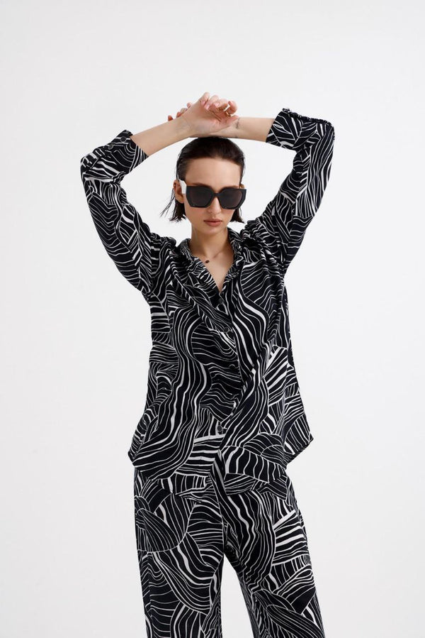 Wavy Print Soft Co-ord Set