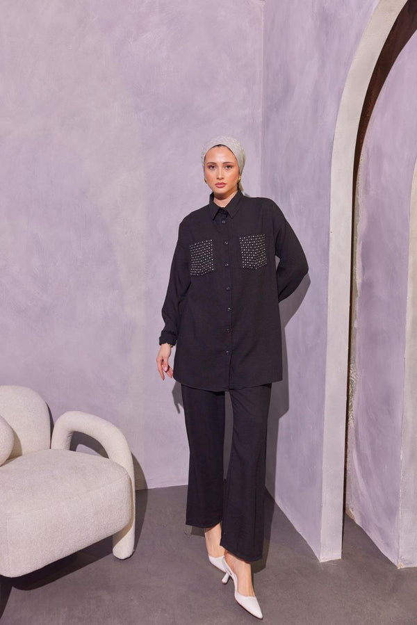 Studded Pocket Modest Co-ord Set