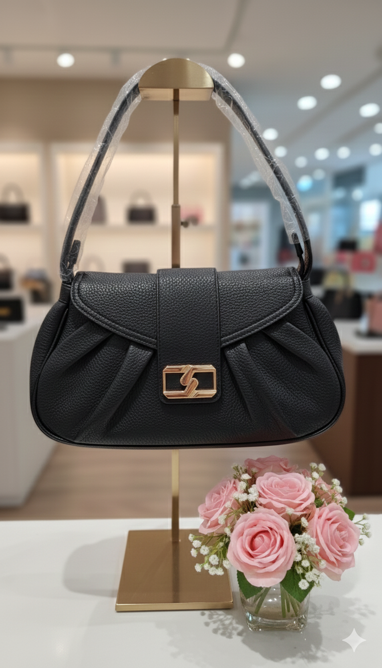 Elegant Pleated Shoulder Bag