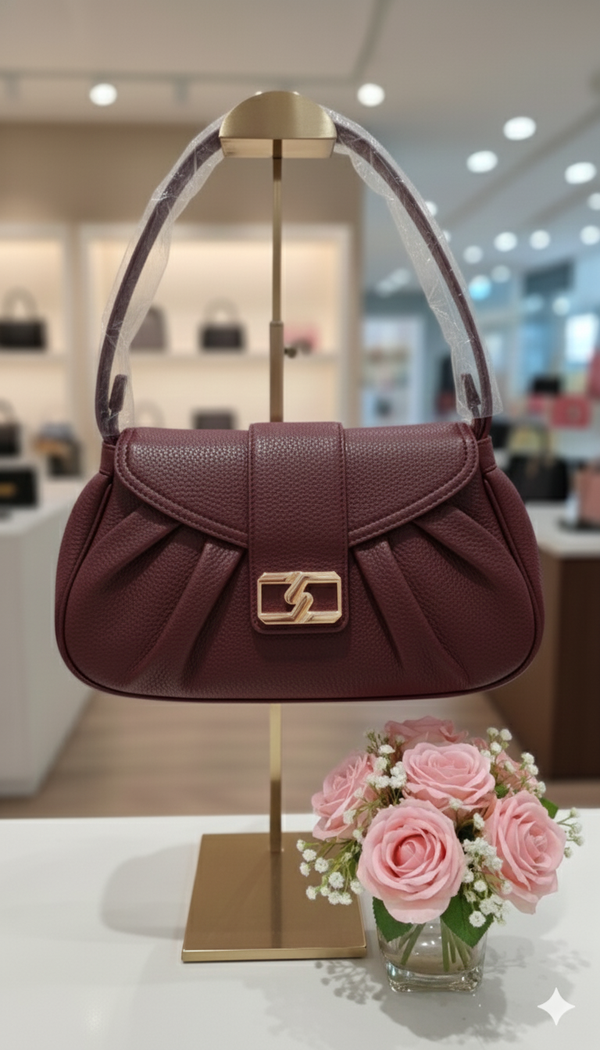 Elegant Pleated Shoulder Bag