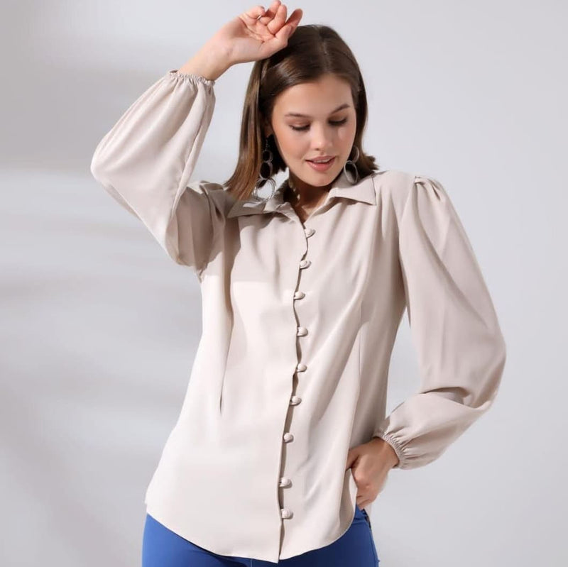 Elegant Balloon Sleeve Blouse