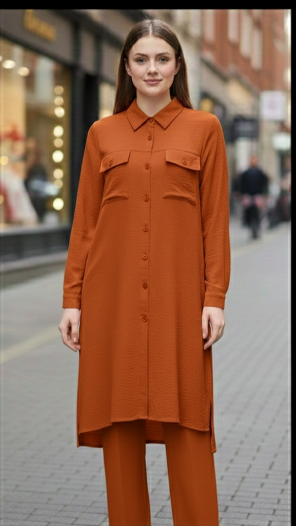 Chic Utility Tunic and Trouser Set