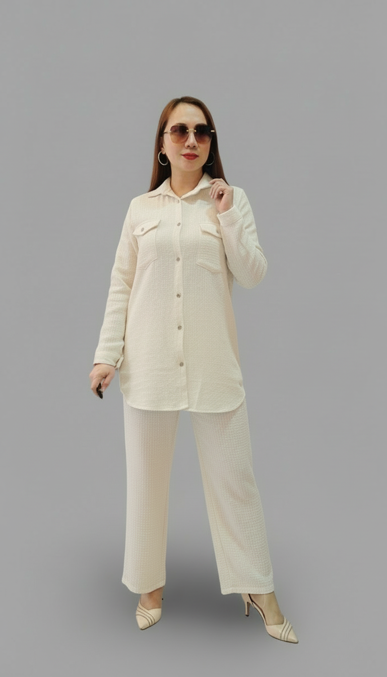 Soft Textured Two-Piece Set