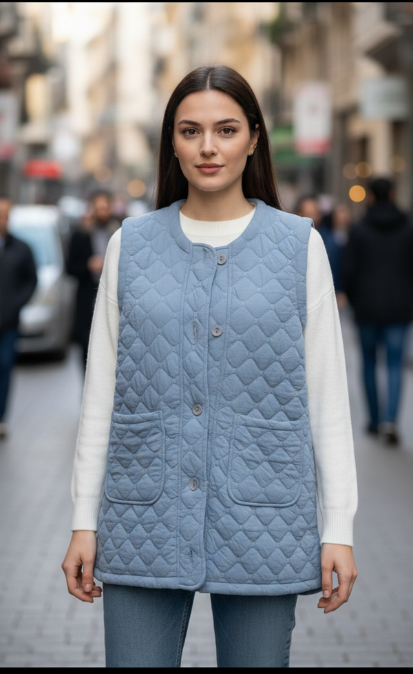Soft Quilted Modest Vest