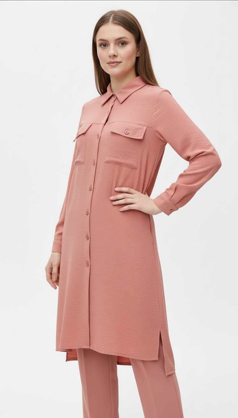 Chic Utility Tunic and Trouser Set