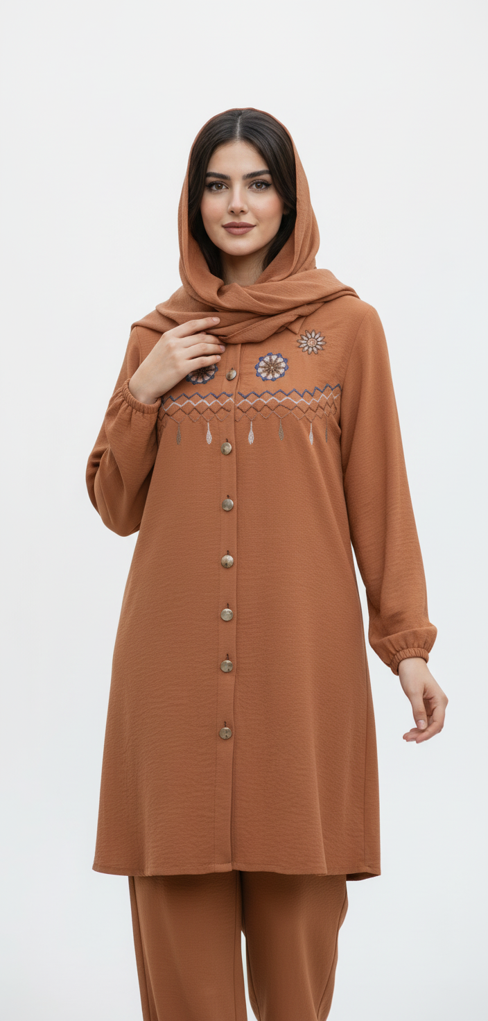 Embroidered Tunic and Trouser Set