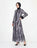 Abstract Print High-Neck Modest Dress
