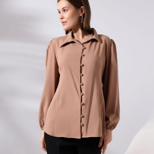 Elegant Balloon Sleeve Blouse