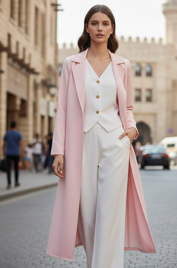 Soft 3-Piece Long Coat Layering Set