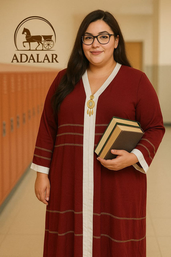 Premium Embroidered Trim Open Abaya