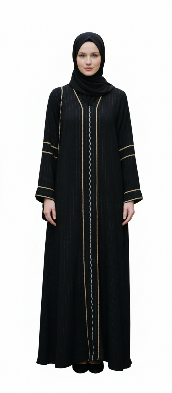Soft Embellished Full Coverage Abaya Set