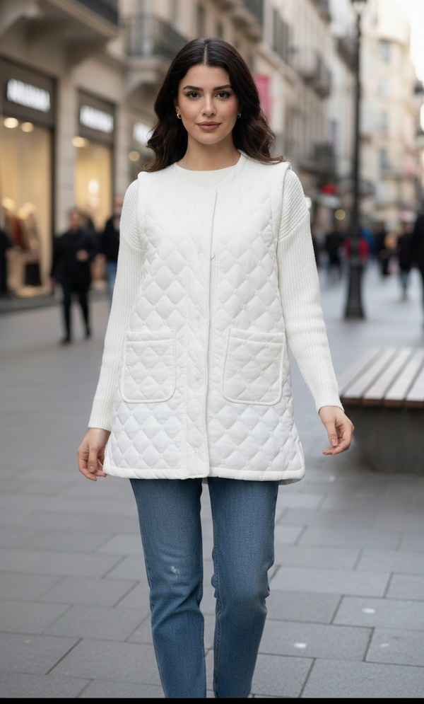 Soft Quilted Modest Vest