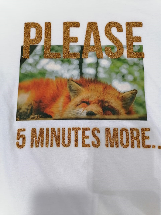 Girls' Long Sleeve "PLEASE 5 MINS MORE" T-Shirt