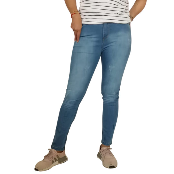 Light Blue Plain Denim Jeans