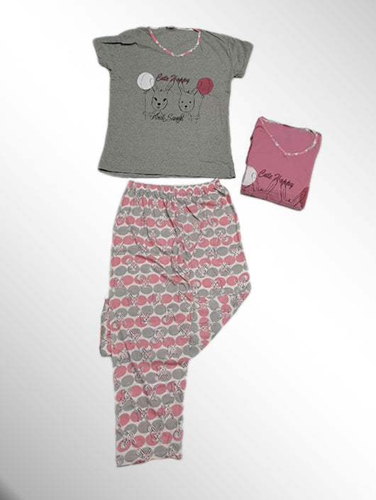 Printed Half Sleeve Pajama Set