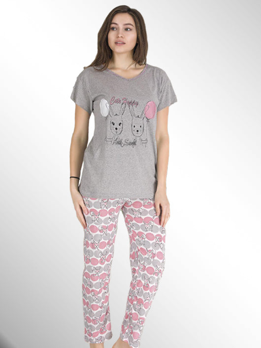 Printed Half Sleeve Pajama Set