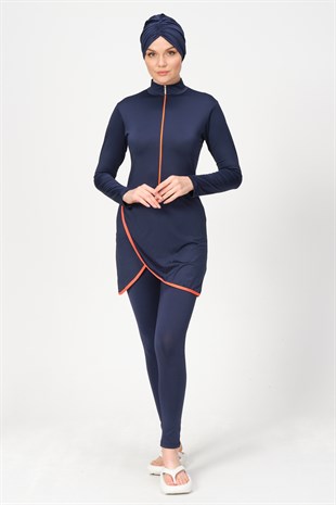 TURKISH POLYESTER MODEST SWIMSUIT ملابس سباحة تركي بوليستر بوركيني للمحجبات