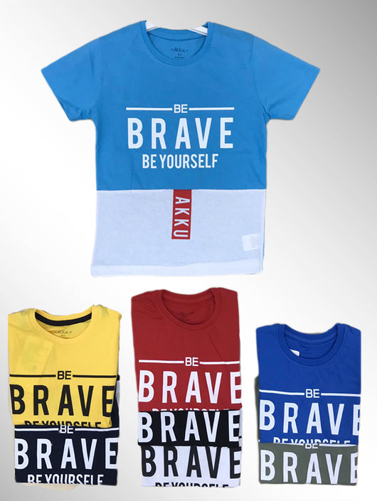 Boys' Short Sleeve "BE BRAVE" T-Shirt