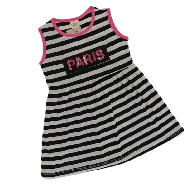 Girls' Striped Sleeveless "PARIS" Dress