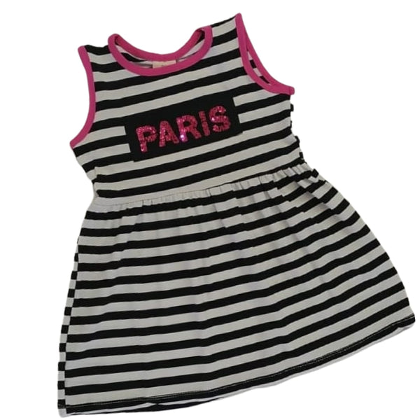 Girls' Striped Sleeveless "PARIS" Dress