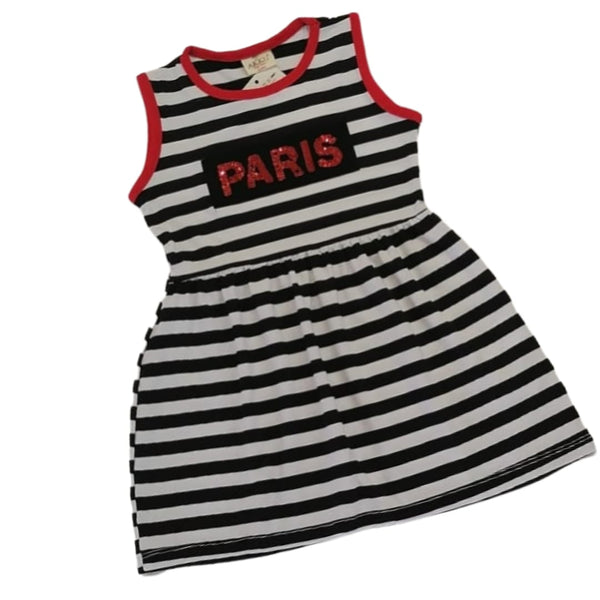 Girls' Striped Sleeveless "PARIS" Dress