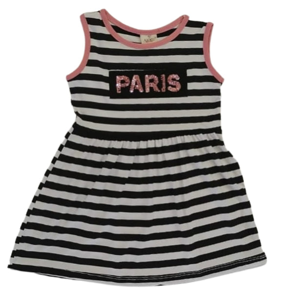 Girls' Striped Sleeveless "PARIS" Dress