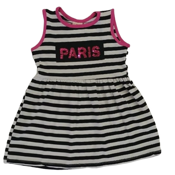 Girls' Striped Sleeveless "PARIS" Dress
