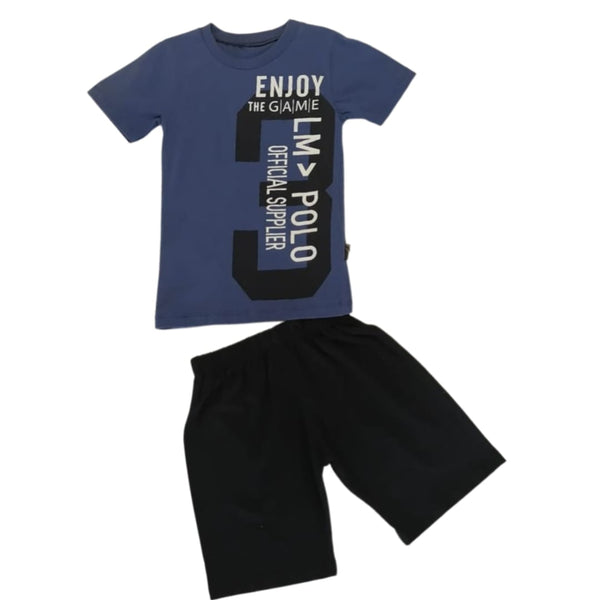 Boys' "ENJOY THE GAME" T-Shirt and Shorts Set