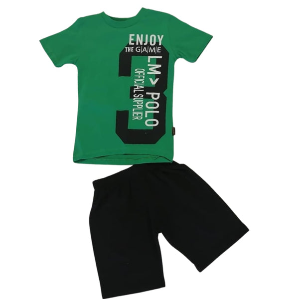 Boys' "ENJOY THE GAME" T-Shirt and Shorts Set