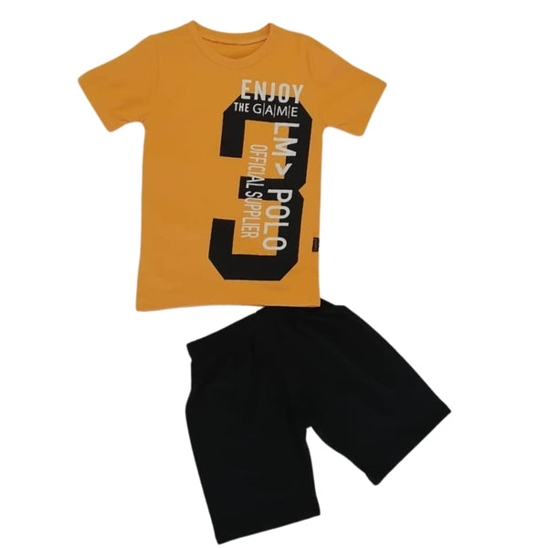 Boys' "ENJOY THE GAME" T-Shirt and Shorts Set