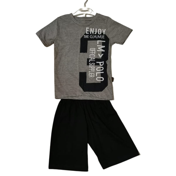 Boys' "ENJOY THE GAME" T-Shirt and Shorts Set