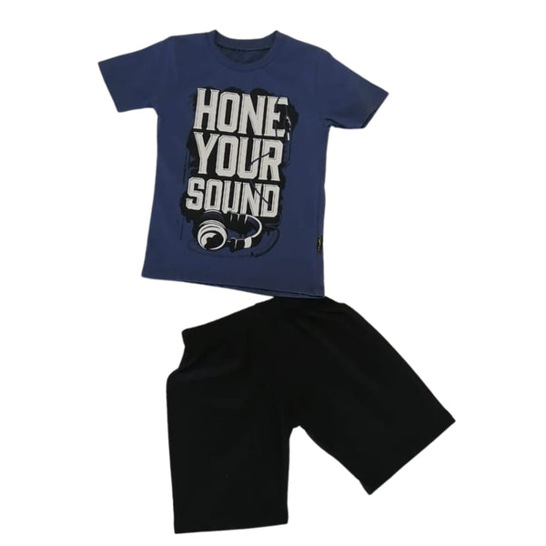 Boys' "HONE YOUR SOUND" T-Shirt and Shorts Set