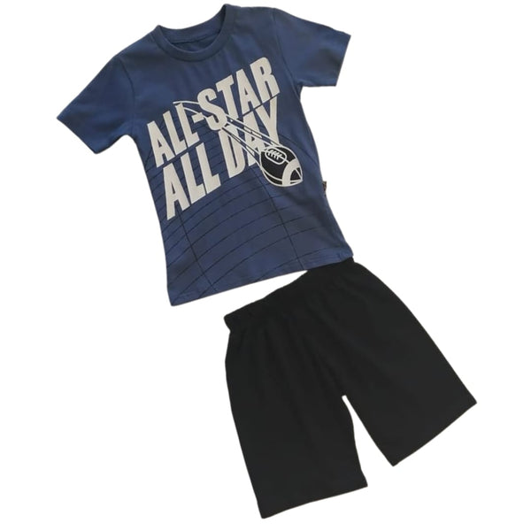 Boys' "ALL-STAR ALL DAY" T-Shirt and Shorts Set