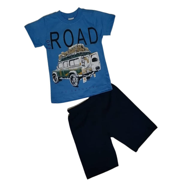 Boys' "ROAD" T-Shirt and Shorts Set