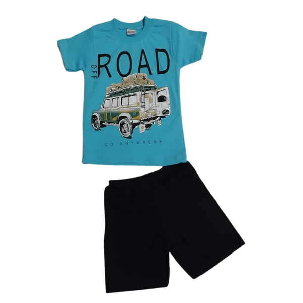 Boys' "ROAD" T-Shirt and Shorts Set
