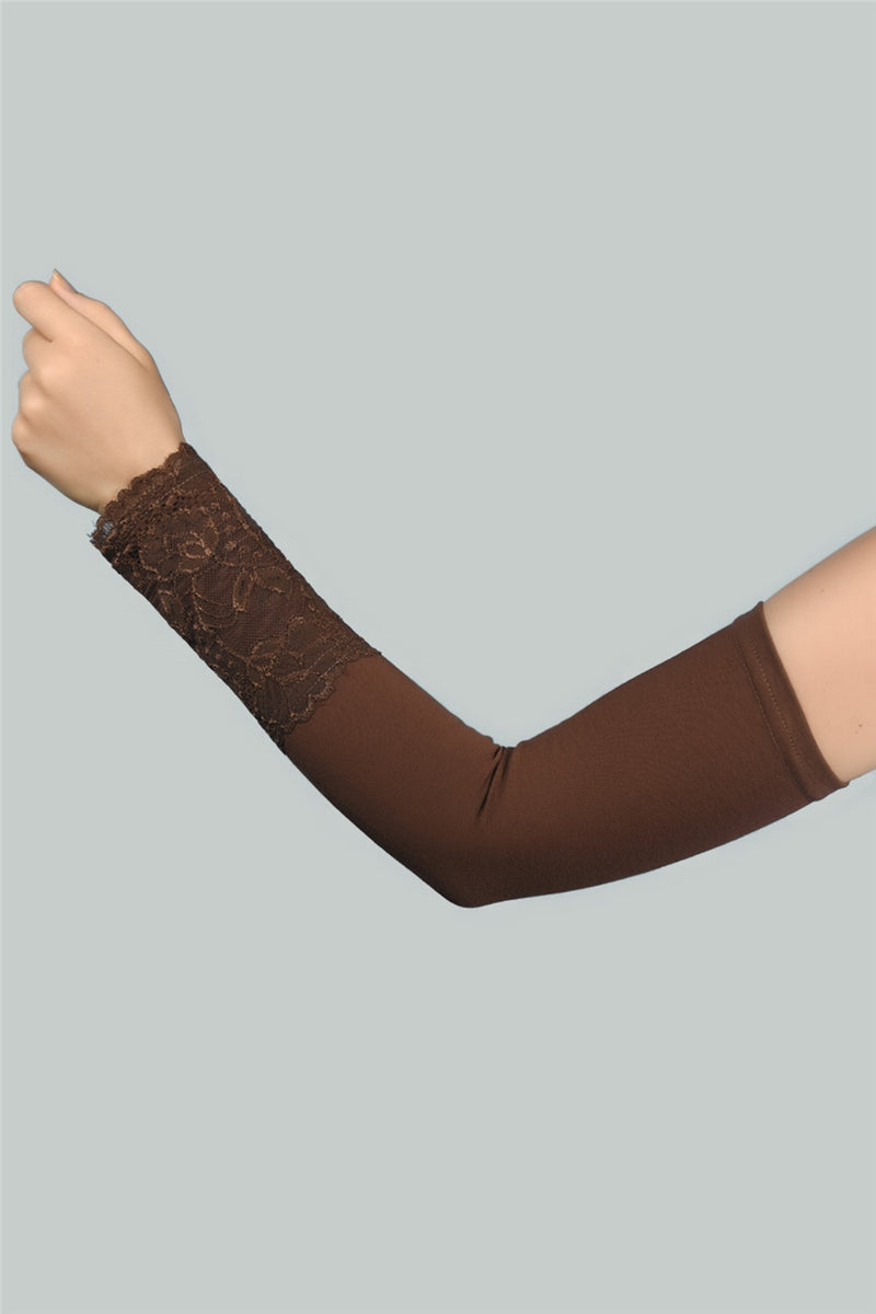 Brown Laced Sleeves (2Pcs)
