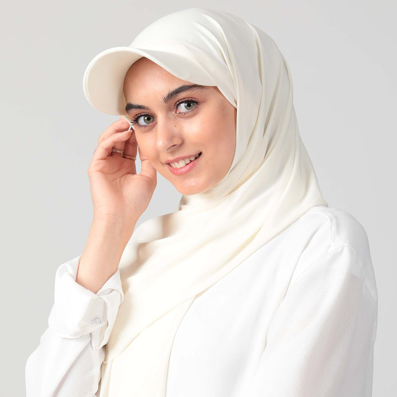 White Scarf with Cap
